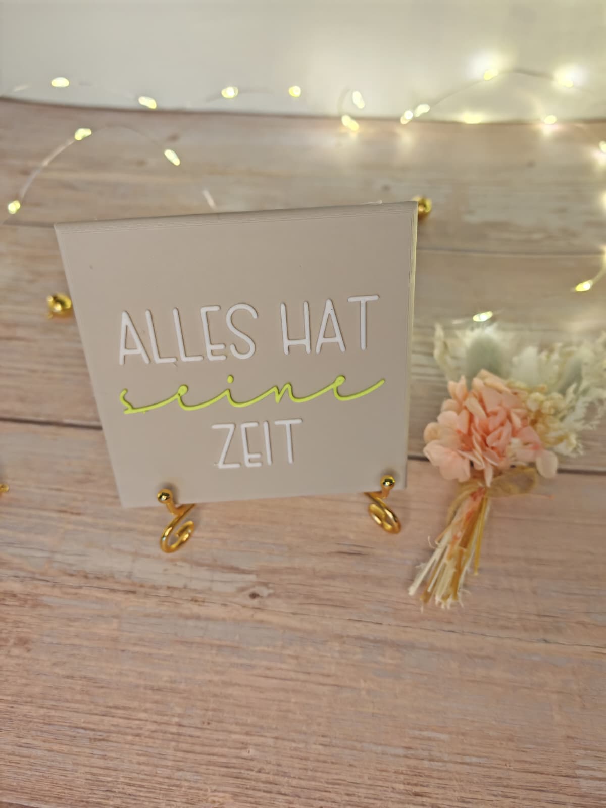 Sprüchekachel "Alles hat seine Zeit"