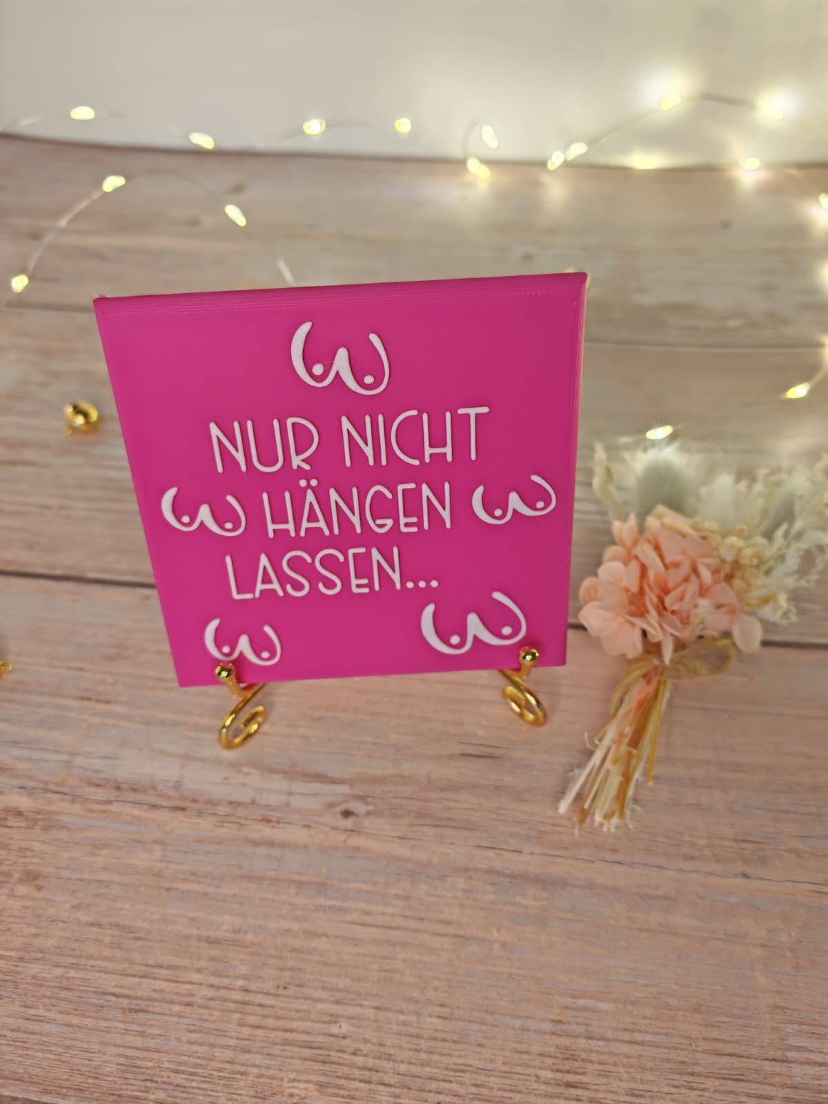 Sprüchekachel "Nur nicht hängen lassen"