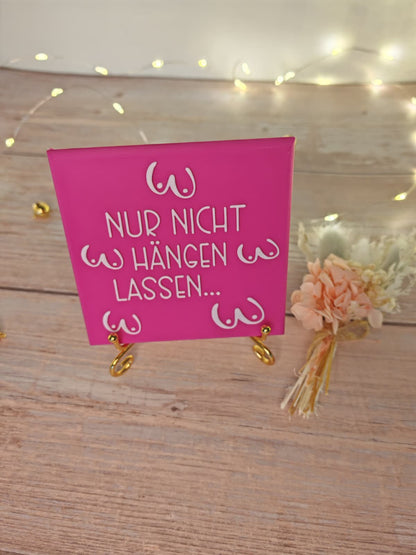 Sprüchekachel "Nur nicht hängen lassen"