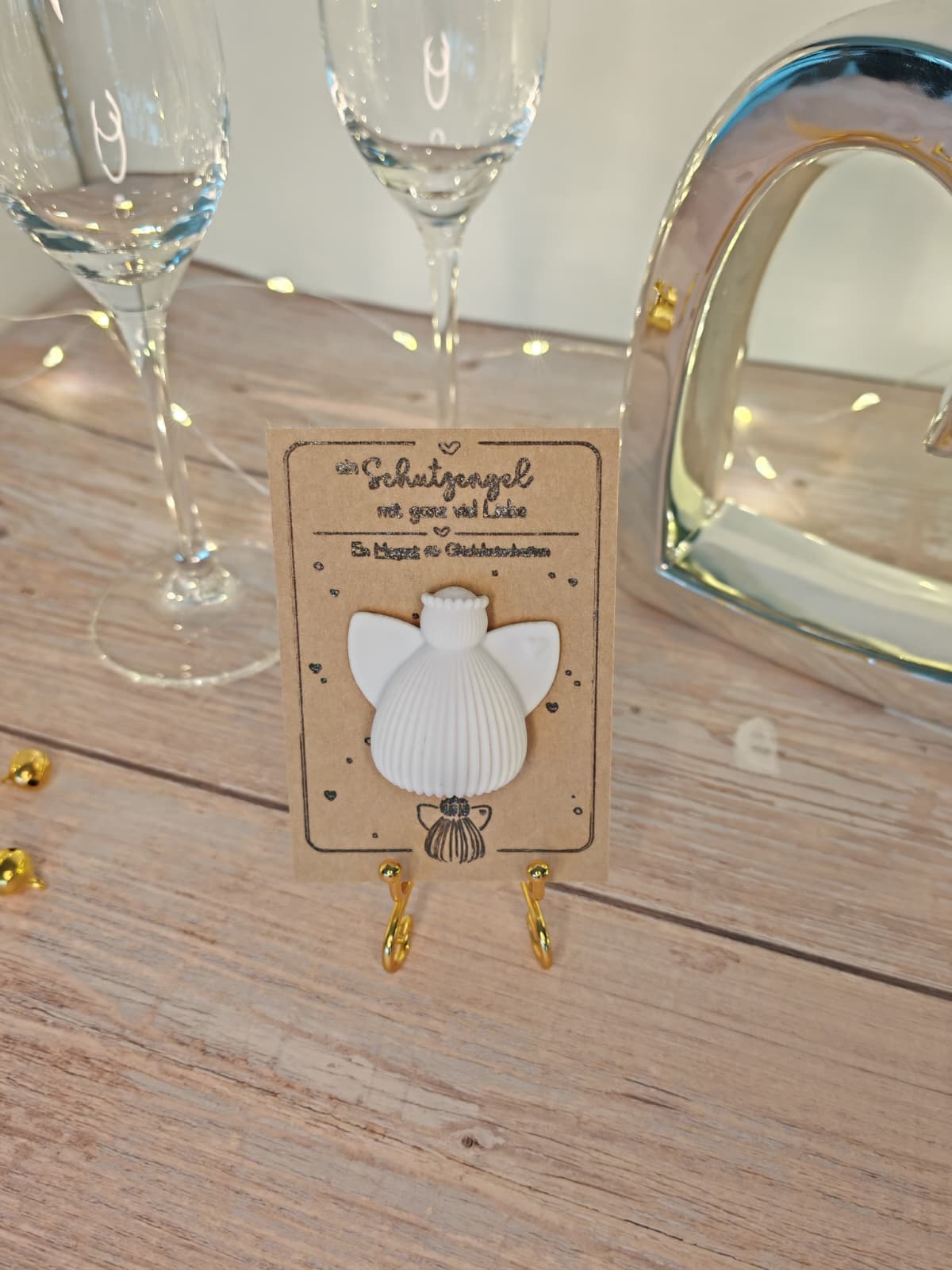 Paulinchen Schutzengel-Magnet – Süßer Glücksbringer mit Brettchen oder Karte | Liebevolles Geschenk & Schutzengel