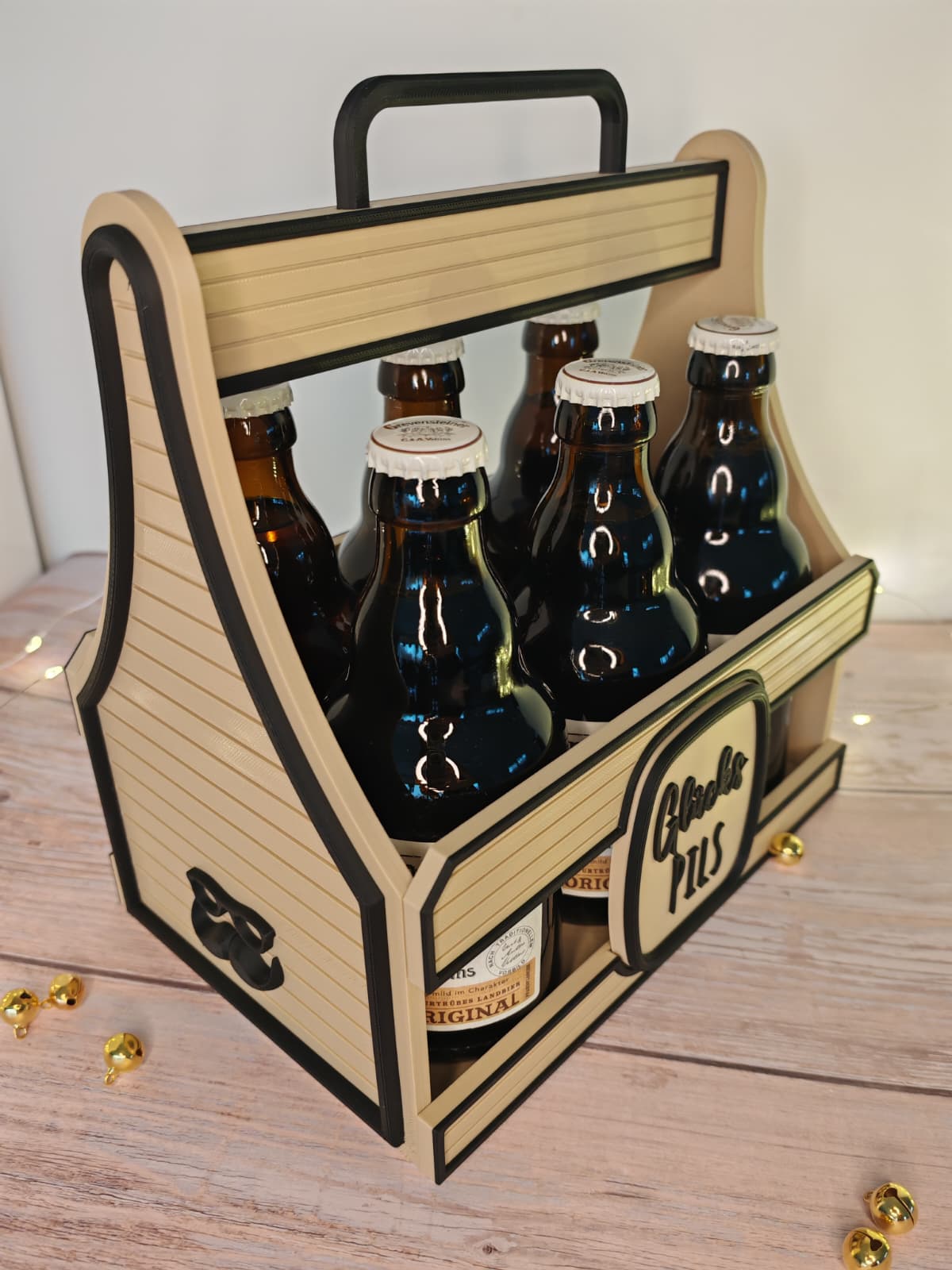 Sechser Bierkiste „Rakete“ – Bierträger mit Spruch | Originelles Bier Geschenk