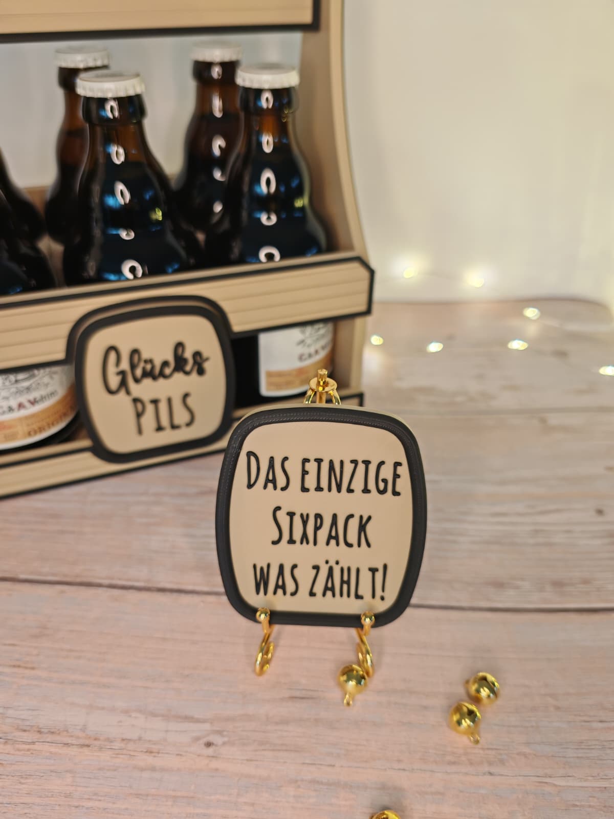 Sechser Bierkiste „Rakete“ – Bierträger mit Spruch | Originelles Bier Geschenk