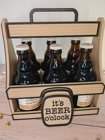 Sechser Bierkiste „Rakete“ – Bierträger mit Spruch | Originelles Bier Geschenk