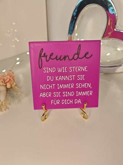Sprüchekachel "Freunde sind wie Sterne..."