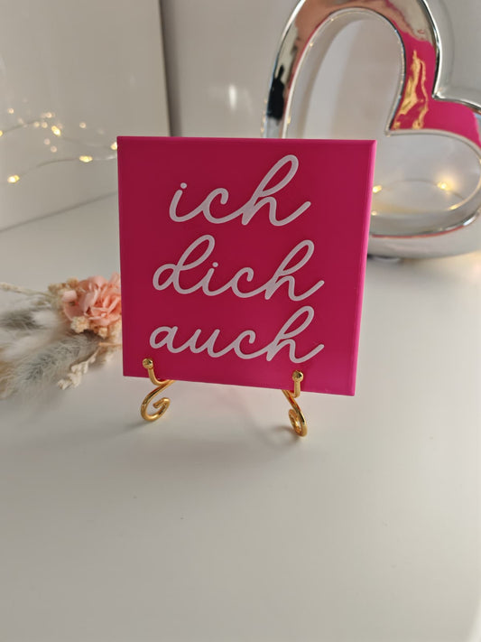 Sprüchekachel "Ich dich auch"