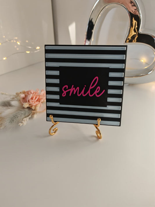 Sprüchekachel "smile"
