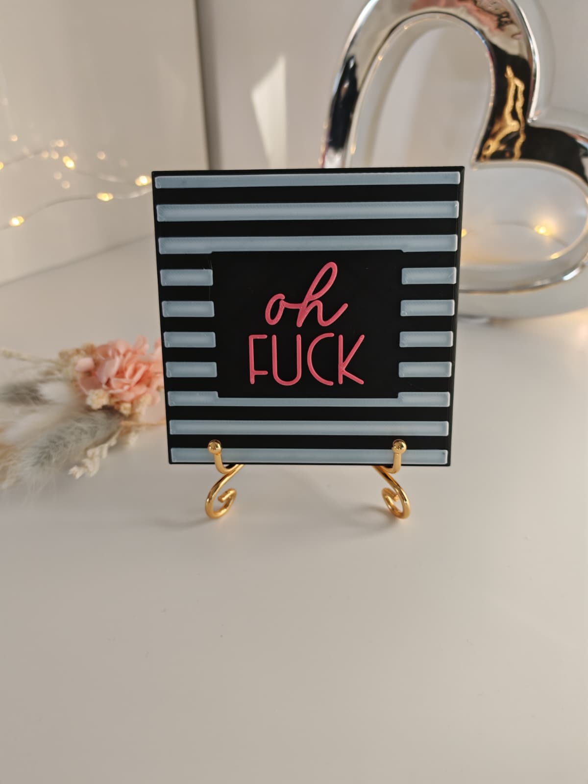 Sprüchekachel "oh fuck"