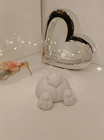 Hoppelpopos – Niedliche Hasenpopo-Deko in Weiß | Cozy Osterdeko in drei Größen