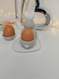 Eierbecher in Hasenform mit Tablett & Extra-Becher