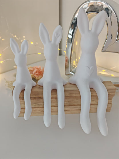 Kantenhocker Hase – Osterdeko in 3 Größen oder als Hasen-Set