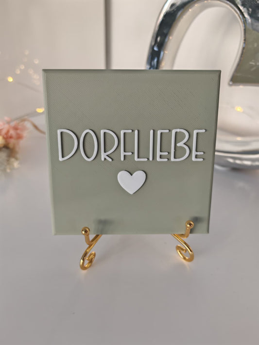 Sprüchekachel „Dorfliebe"