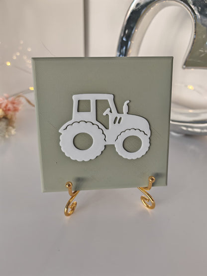 Sprüchekachel „Traktor"