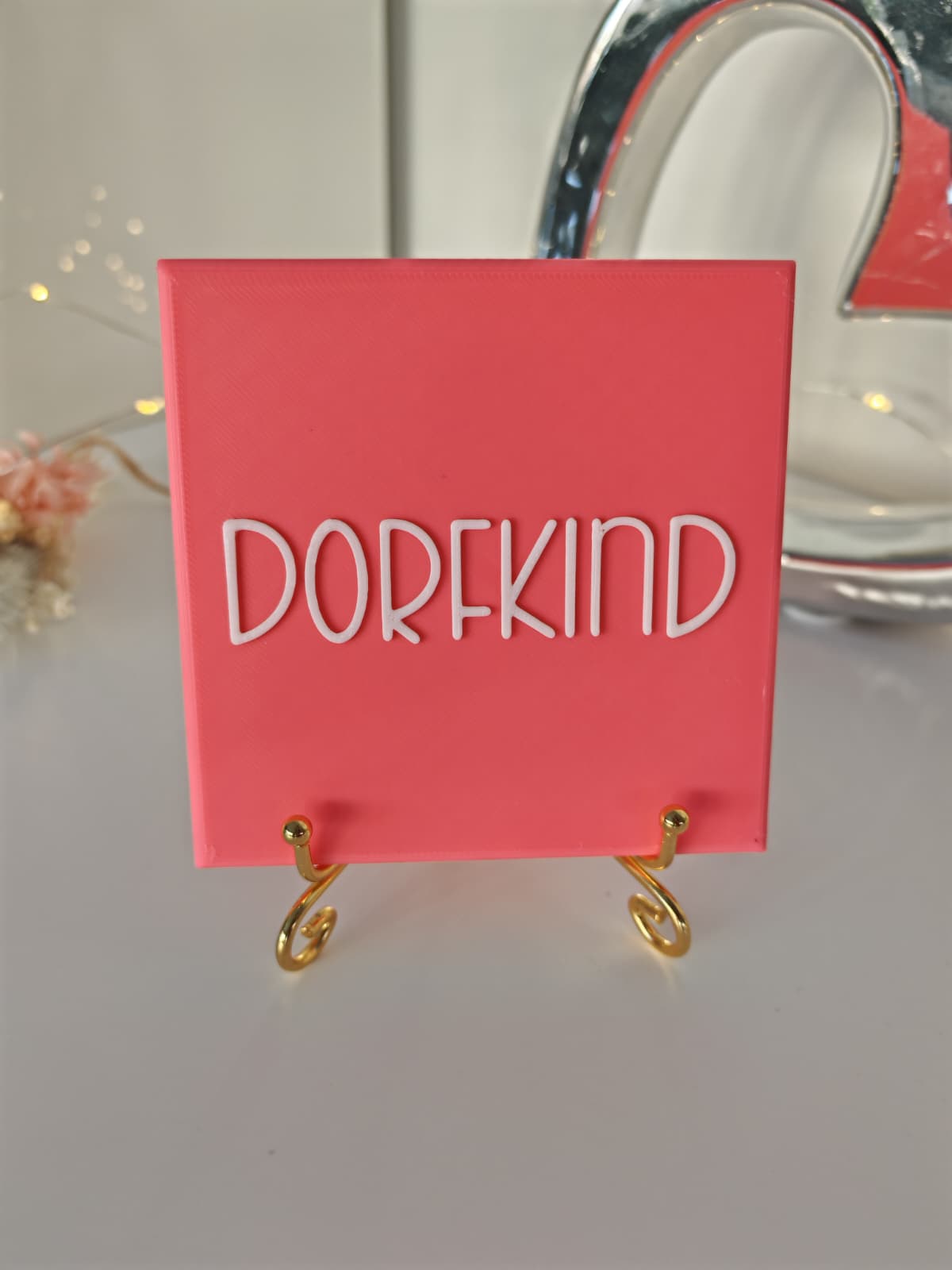 Sprüchekachel „Dorfkind"