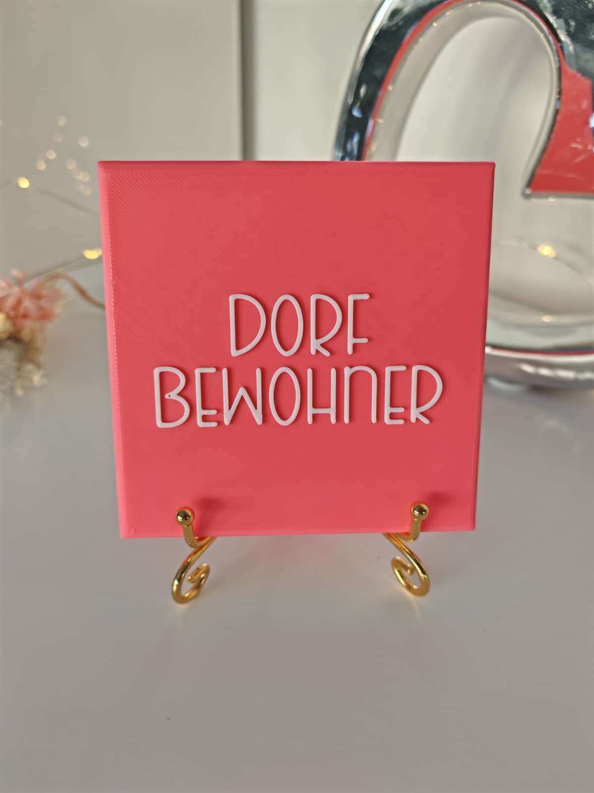 Sprüchekachel „Dorfbewohner"