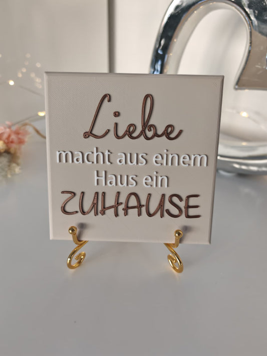 Sprüchekachel „Liebe ist..."