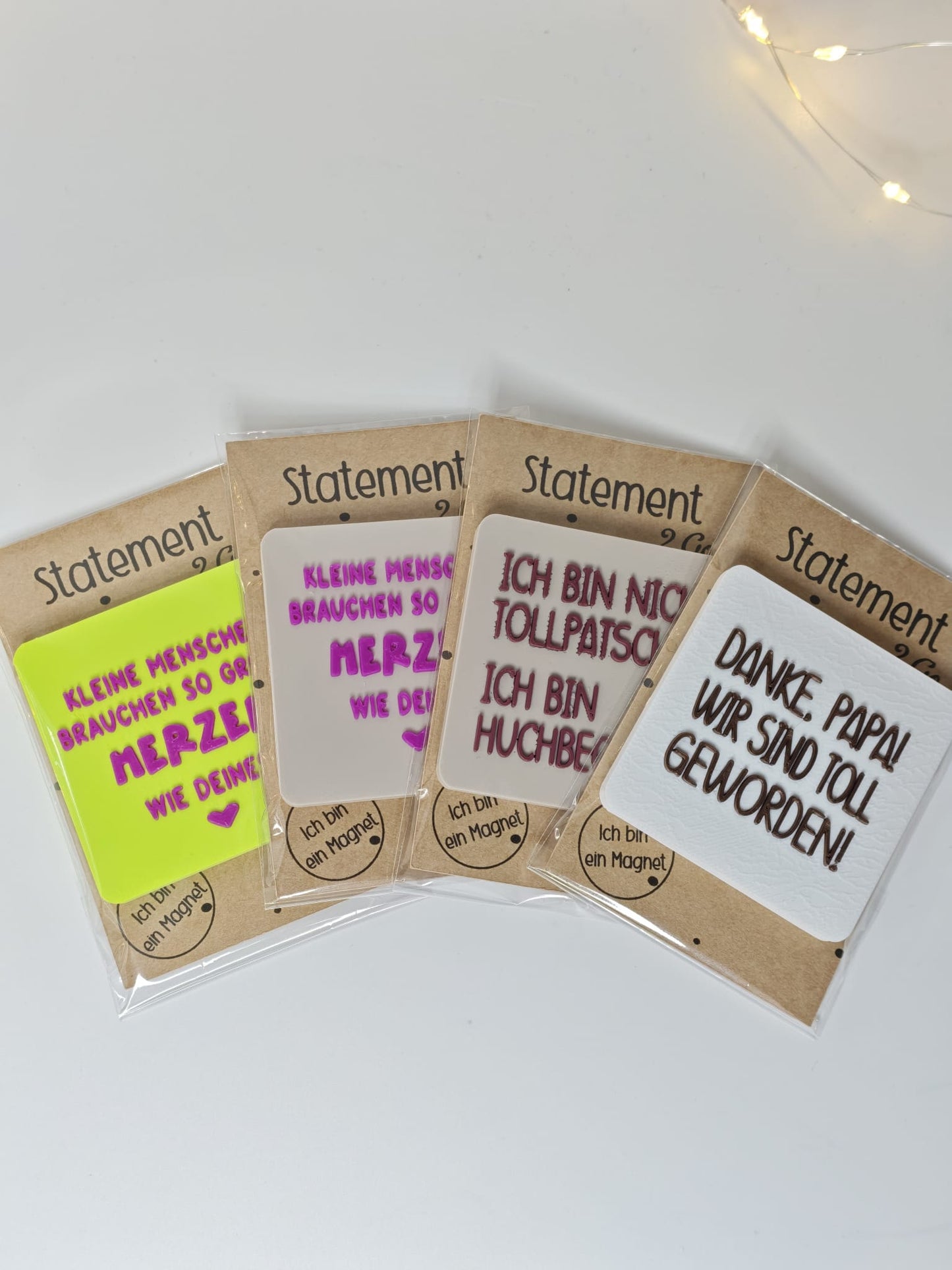 Happy Little Quote Magnet – Statement2Go "Danke, dass du mir beim wachsen geholfen hast"