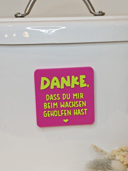 Happy Little Quote Magnet – Statement2Go "Danke, dass du mir beim wachsen geholfen hast"