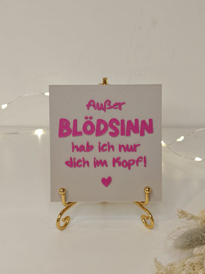 Statement2Go - Inlet "Außer Blödsinn hab ich nur dich im Kopf"