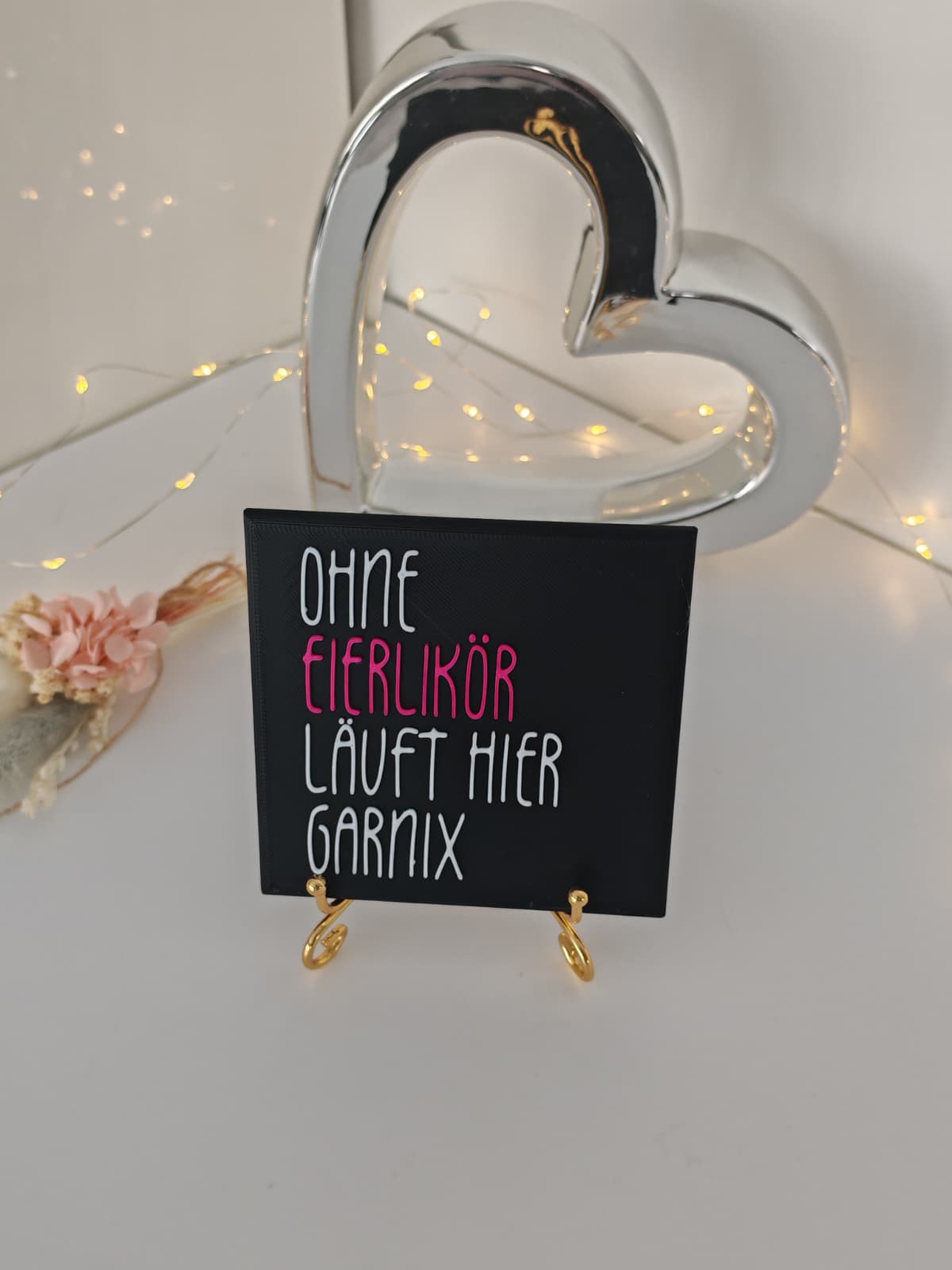 Sprüchekachel "Ohne Eierlikör..:"