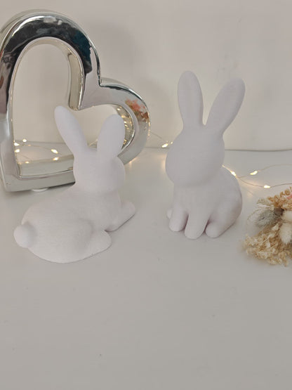 Osterhase Deko modern – Fuzzy Hase klein & XXL | minimalistische Osterdeko im Set oder einzeln