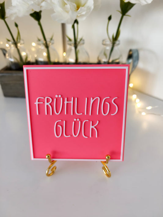 Sprüchekachel "Frühlingsglück"