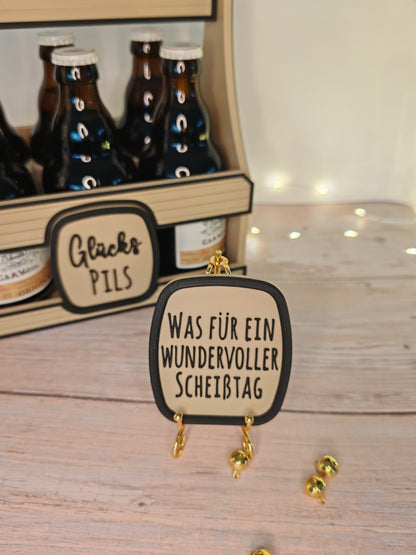 Sechser Bierkiste „Rakete“ – Bierträger mit Spruch | Originelles Bier Geschenk