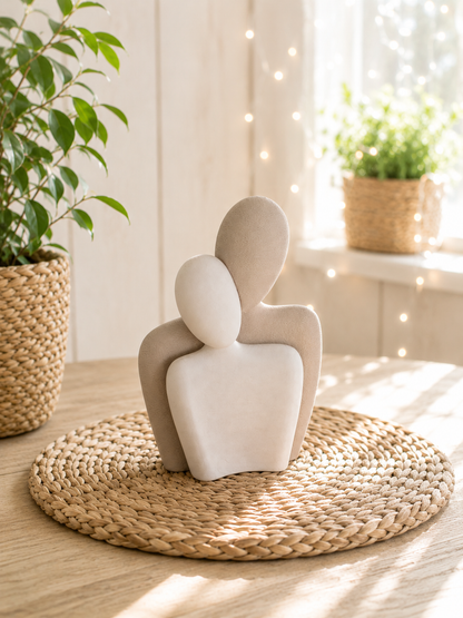 Ein Herz. Zwei Menschen. Ein Zuhause. – minimalistische Couple-Figur