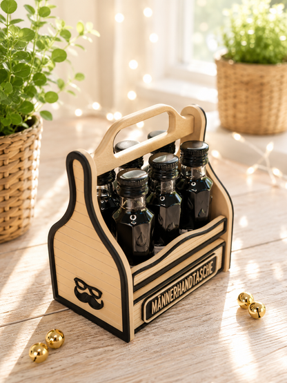 Schnapskorb für 6 Fläschchen als Geschenkidee von CozyLabs Design