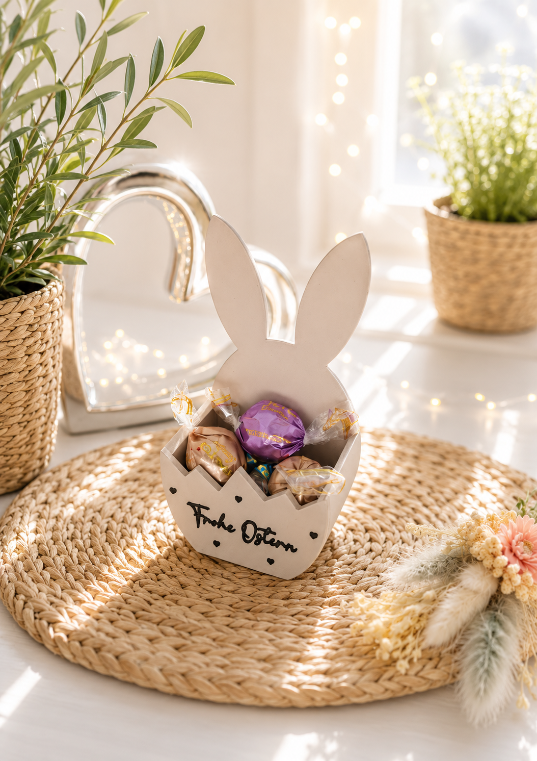 Osterkörbchen Hase mit Ohren in zwei Größen von CozyLabs Design