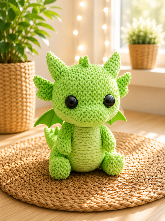 Drache-Figur in Strickoptik von CozyLabs Design