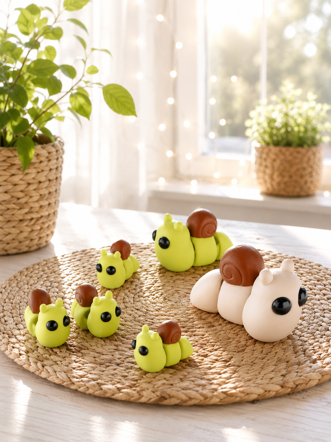 Snuggliez Baby Schnecke – bewegliche Flexi-Figur zum Sammeln, Verschenken & Liebhaben von CozyLabs Design