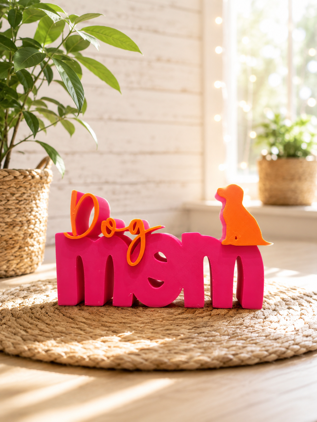 Cat | Dog - Dad | Mom – moderner Schriftzug | freie Farbwahl