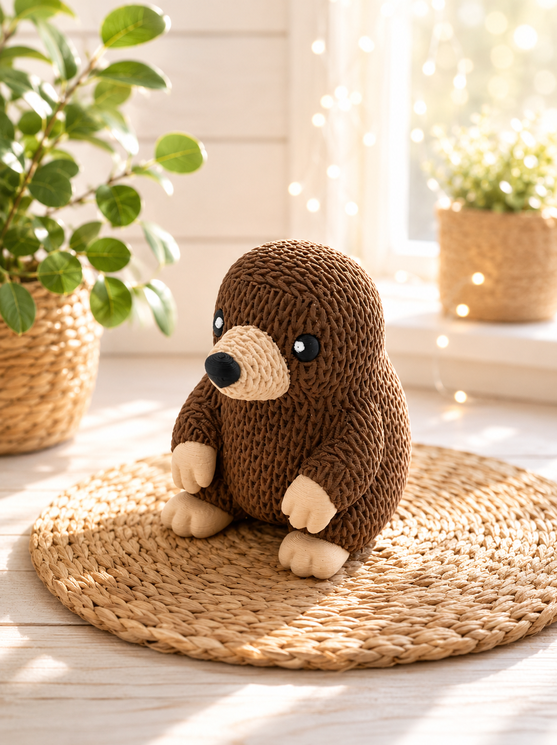Maulwurf in Strickoptik als Geschenkidee von CozyLabs Design