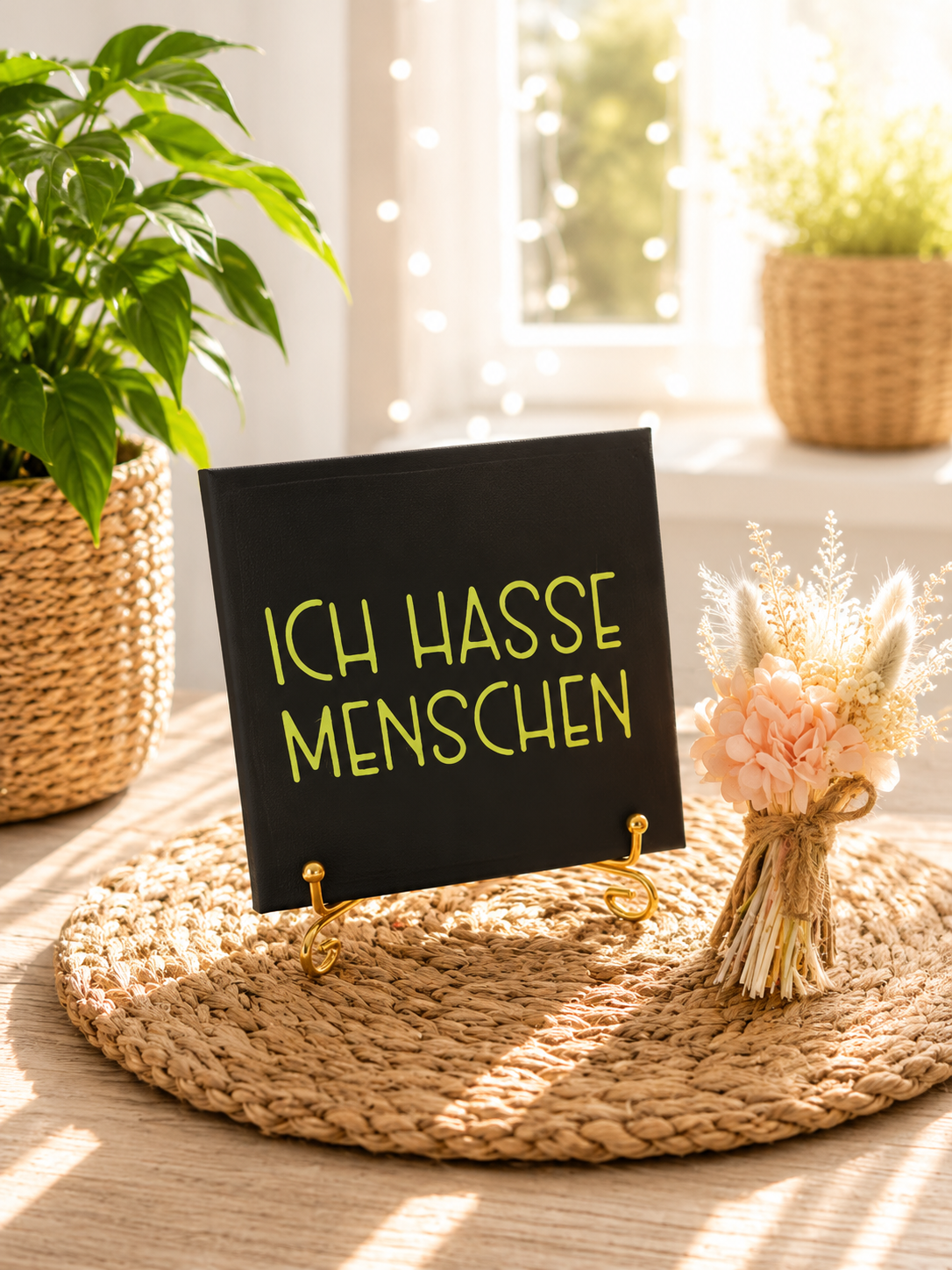 Sprüchekachel „Ich hasse Menschen“ von CozyLabs Design