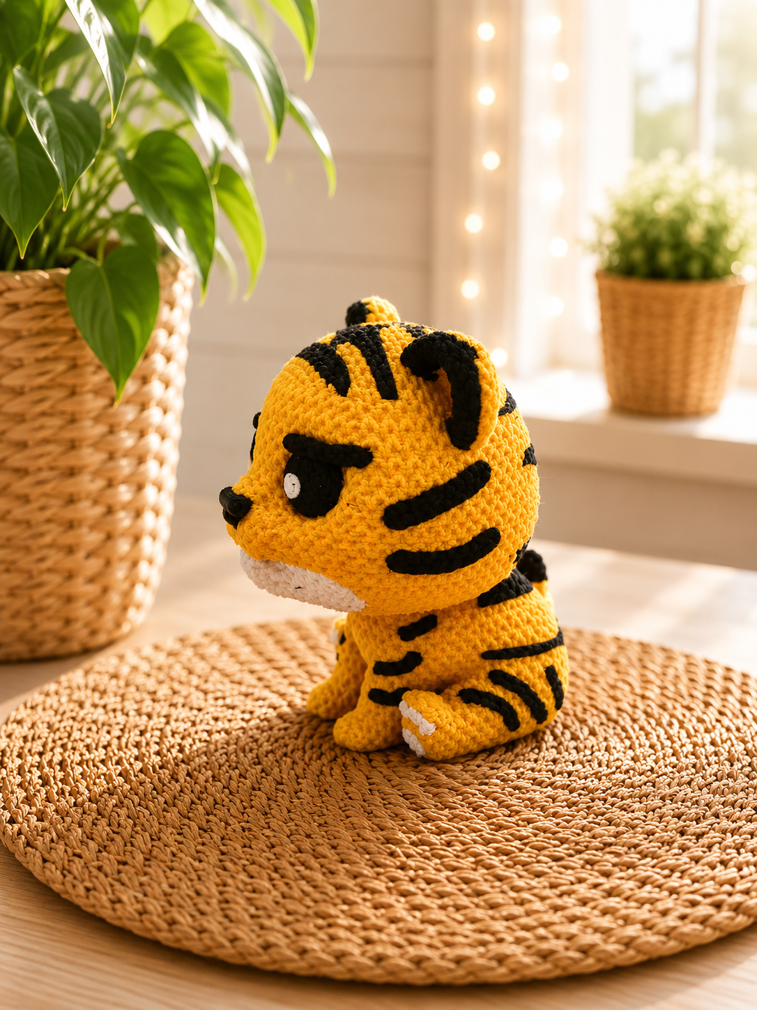 Tiger in Strickoptik – 3D-gedruckte Deko von CozyLabs Design