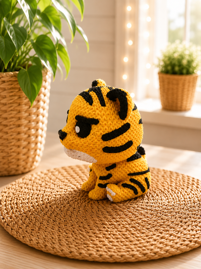 Tiger in Strickoptik – 3D-gedruckte Deko von CozyLabs Design