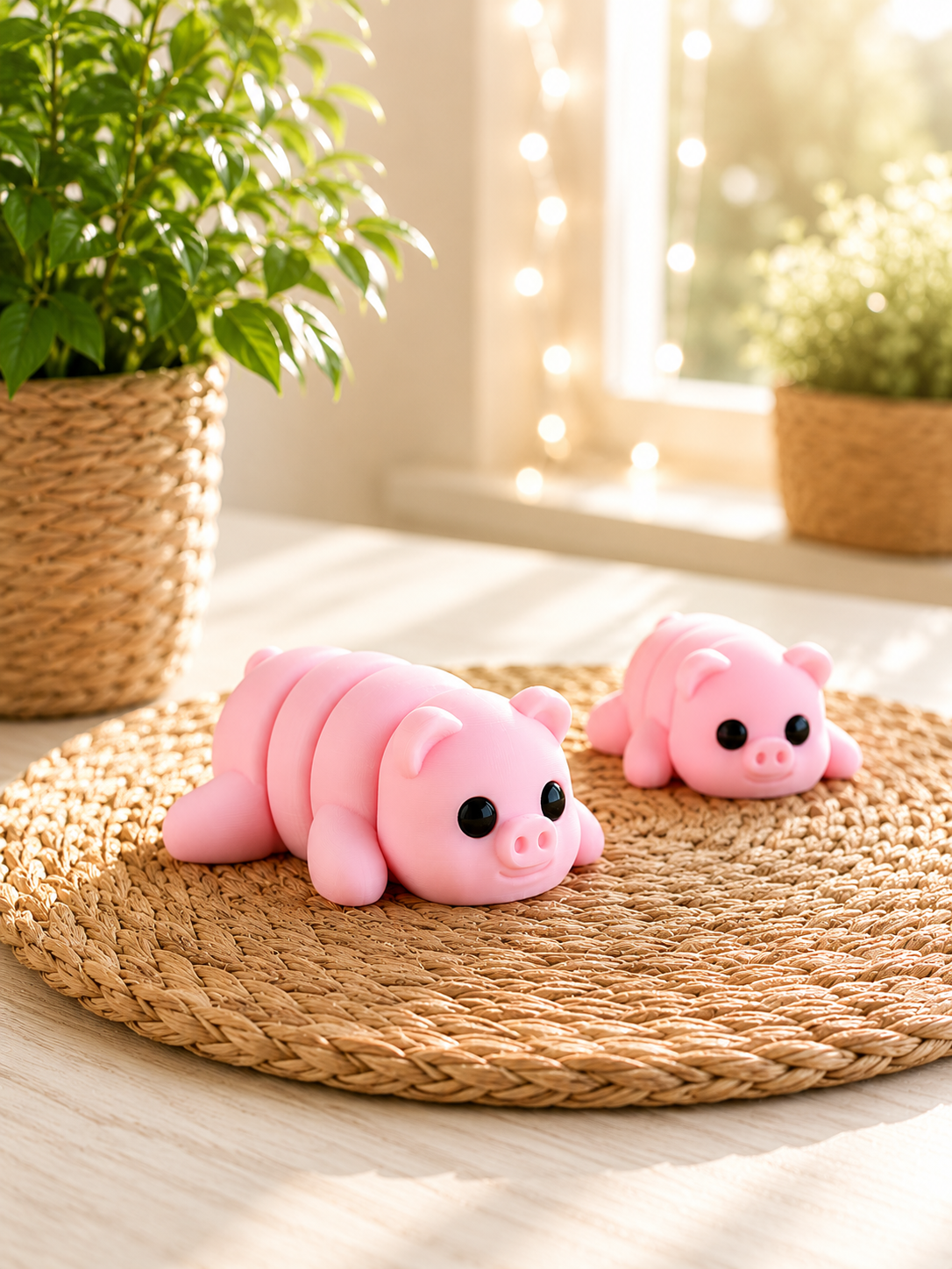 Snuggliez Baby Schwein – bewegliche Flexi-Figur als kleiner Glücksbringer von CozyLabs Design