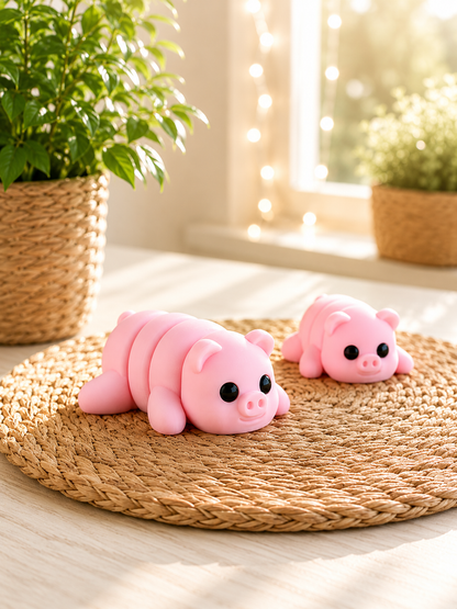 Snuggliez Baby Schwein – bewegliche Flexi-Figur als kleiner Glücksbringer von CozyLabs Design