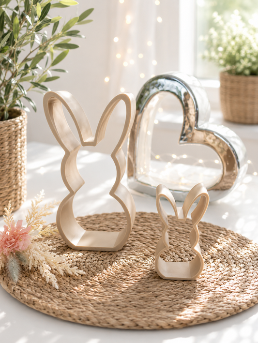 Hasensilhouette als minimalistische Osterdeko von CozyLabs Design