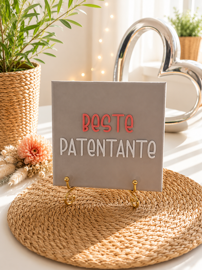 Sprüchekachel „Beste Patentante“ von CozyLabs Design