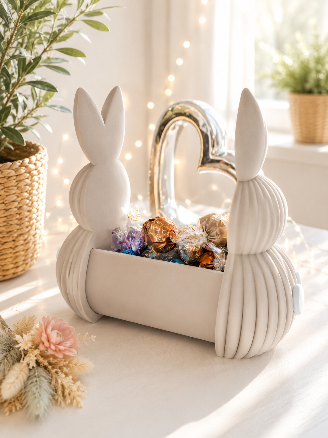 Hasenkörbchen als Oster- und Frühlingskörbchen mit Herz von CozyLabs Design