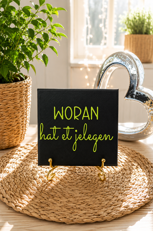 Sprüchekachel „Woran hat et jelegen“ von CozyLabs Design