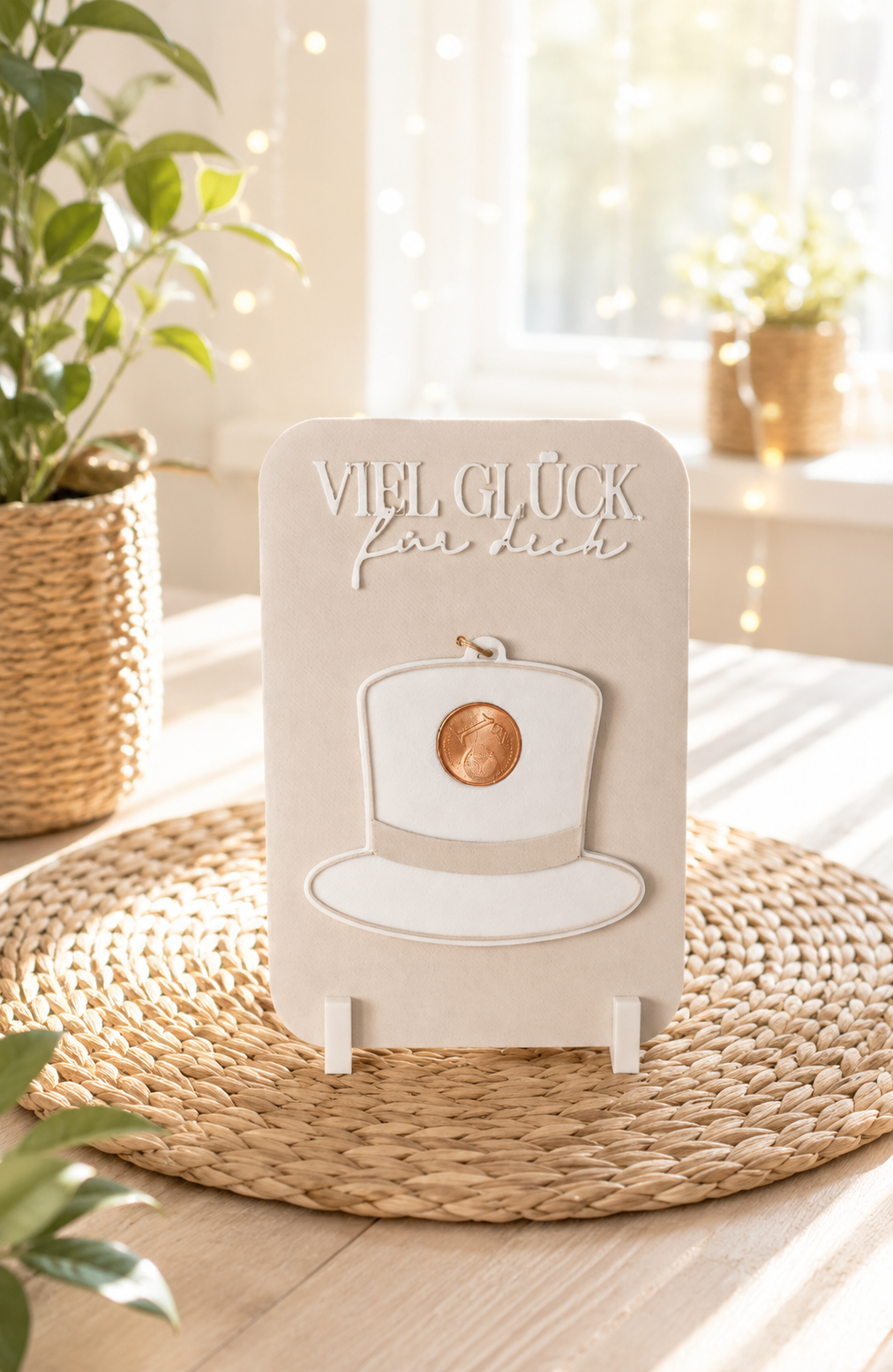 Glücksbringer zum neuen Jahr – kleines Mitbringsel mit Kleeblatt, Glückspilz, Schweinchen oder Zylinder von CozyLabs Design