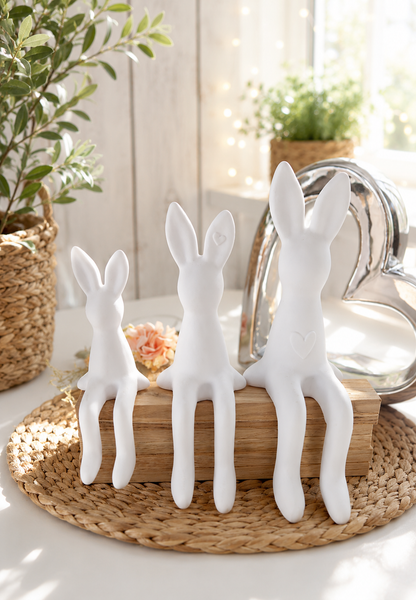 Kantenhocker Hase als Osterdeko zum Aufsitzen von CozyLabs Design