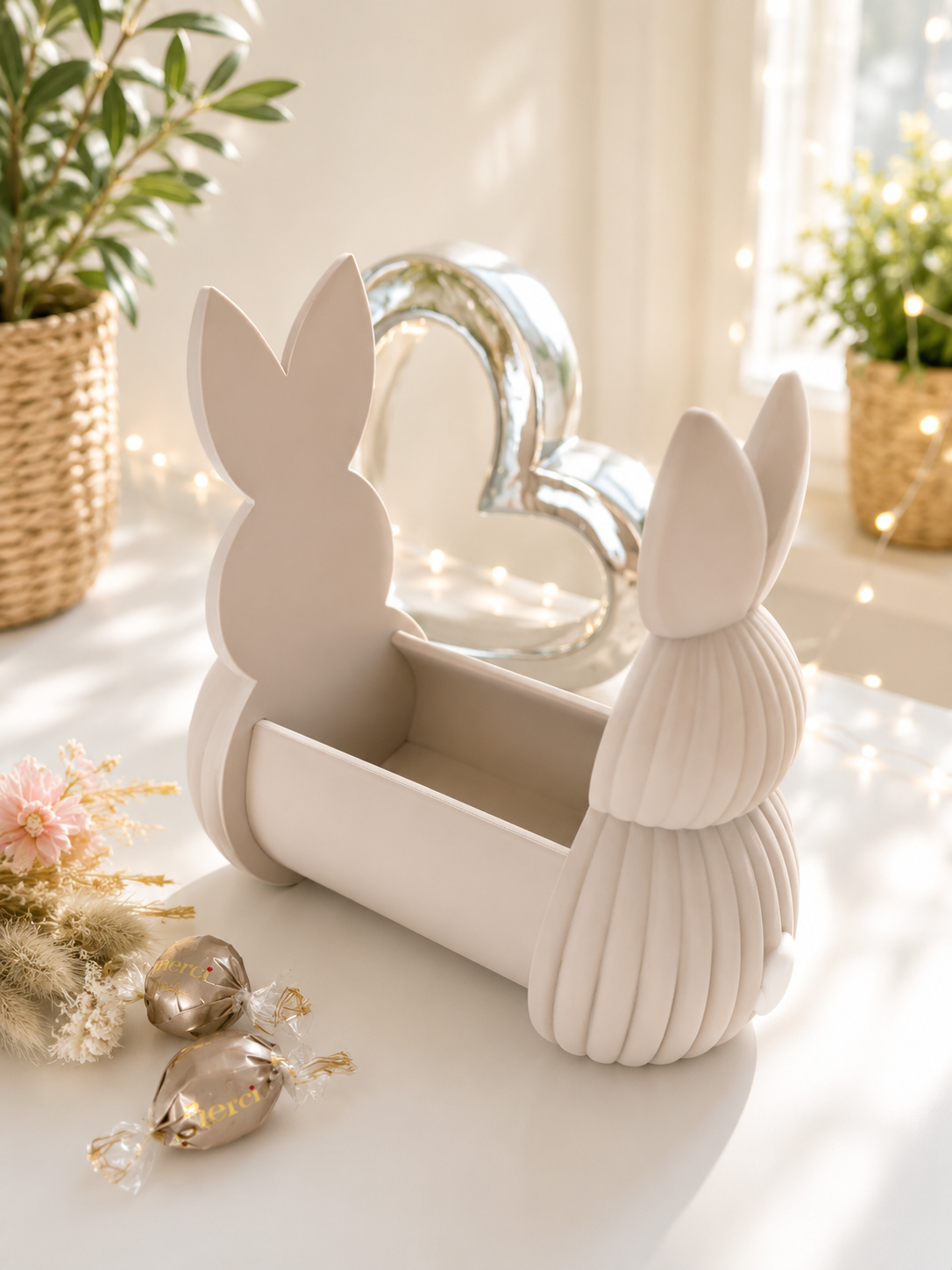 Hasenkörbchen als Oster- und Frühlingskörbchen mit Herz von CozyLabs Design
