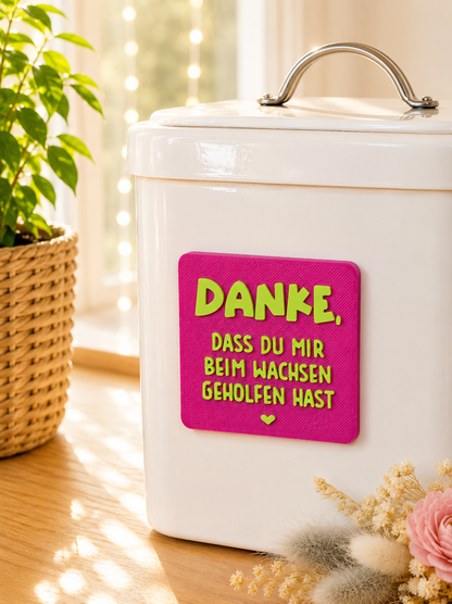 Danke, dass du mir beim Wachsen geholfen hast – Magnet mit Spruch von CozyLabs Design