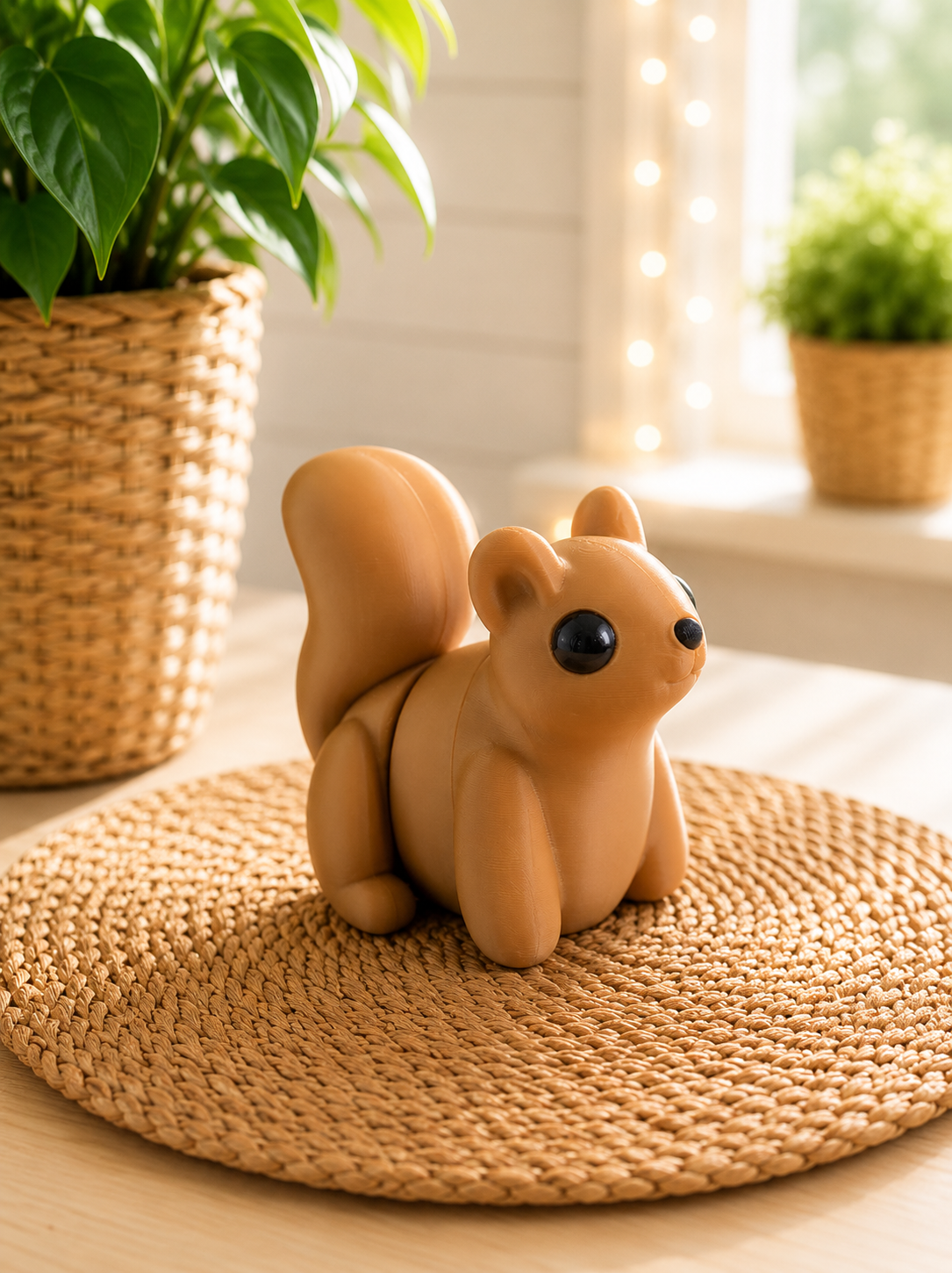 Snuggliez Baby Eichhörnchen von CozyLabs Design, bewegliche Flexi-Figur mit Wuschel-Charme aus dem 3D-Druck