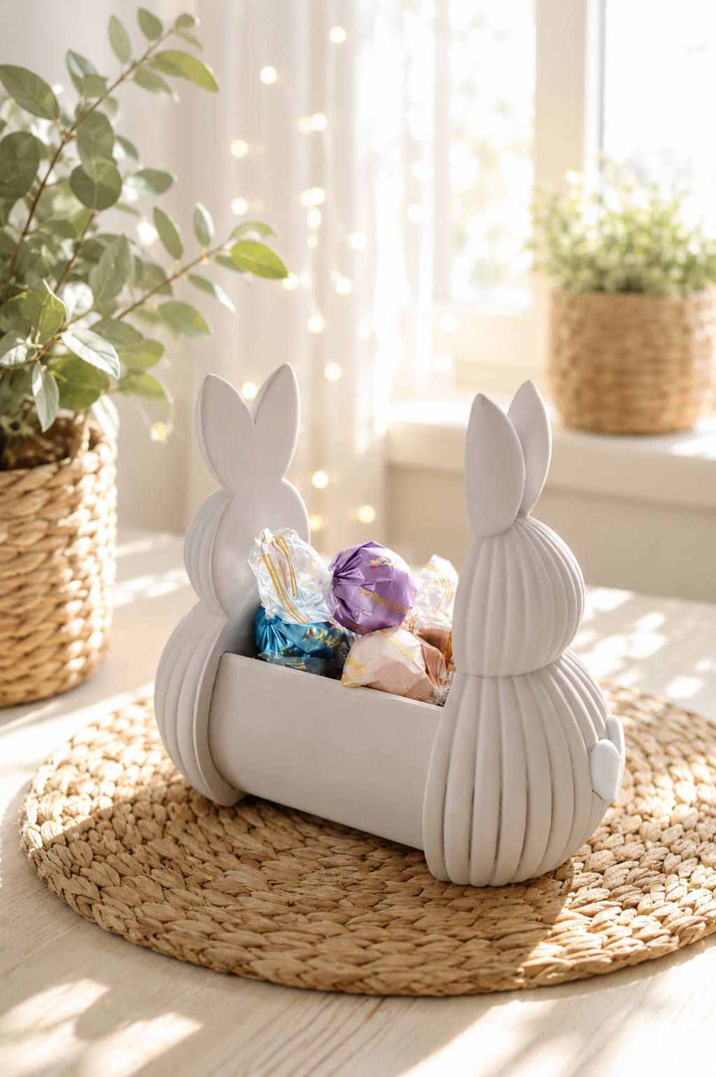 Hasenkörbchen als Oster- und Frühlingskörbchen mit Herz von CozyLabs Design