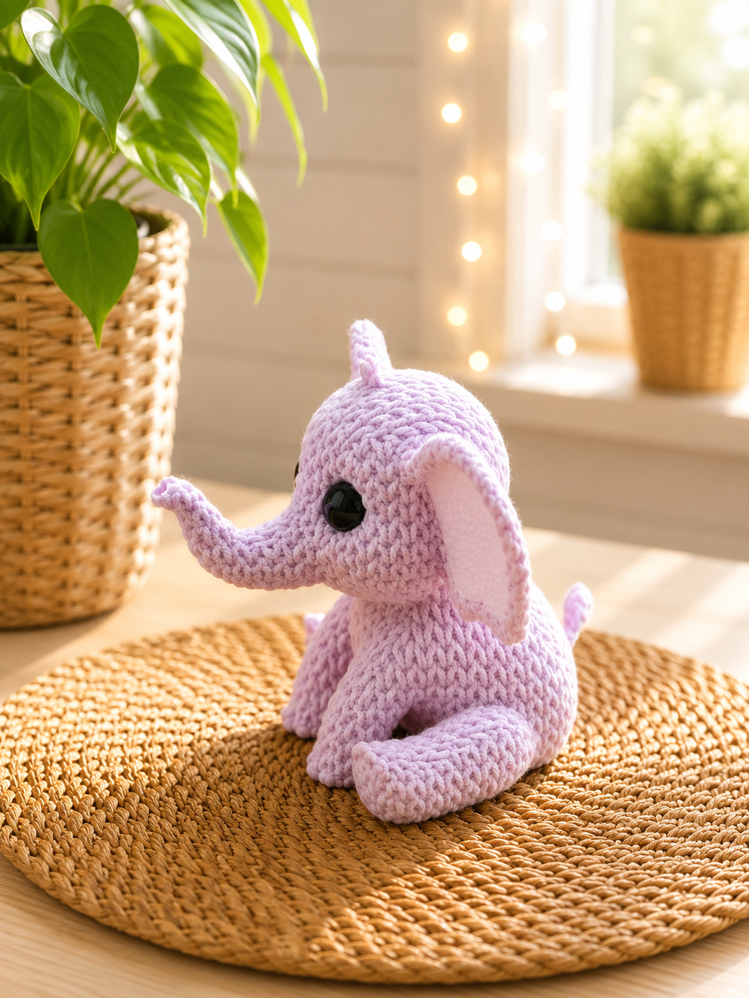 Elefant in Strickoptik – 3D-gedruckte Deko von CozyLabs Design