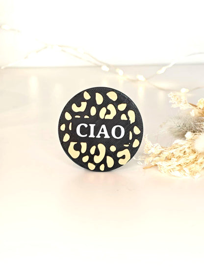 Leo Magnet auf Dekoplatte – stilvoller Magnet mit Statement